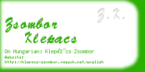 zsombor klepacs business card